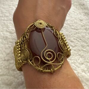 Gold Wire Wrapped Bracelet
